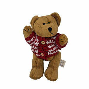 Vintage Chrisha Creations Playful Plush Jointed Knit Sweater 8" Teddy Bear 2004